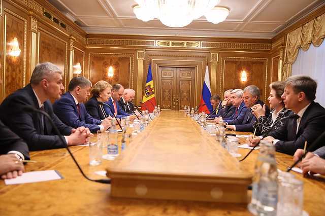 Președintele Parlamentului Zinaida Greceanîi s-a întâlnit cu președintele Dumei de Stat a Adunării Federale a Federaţiei Ruse, Veaceslav Volodin