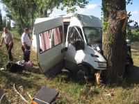 Accident la Căuşeni. 10 pasagerii au fost internaţi la spital