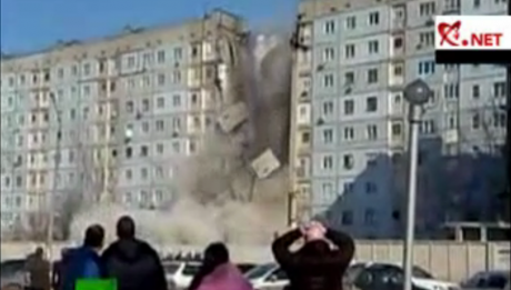 Scenă de coşmar în Rusia: o clădire s-a prăbuşit VIDEO