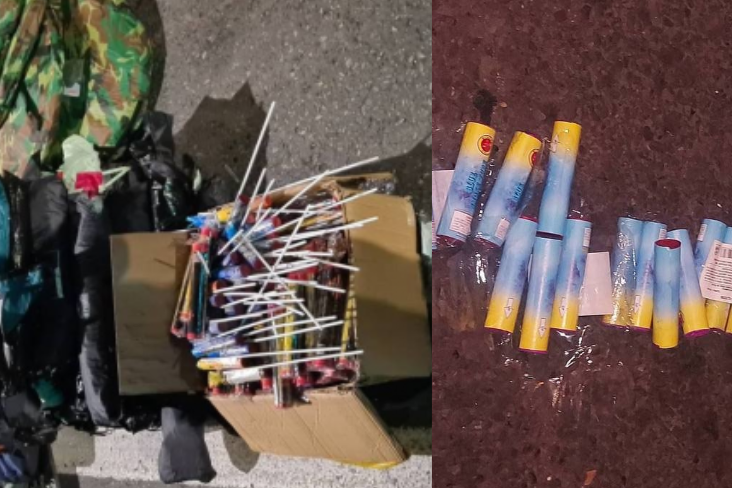 Poliția: Obiecte periculoase la protestatari şi produse pirotehnice în corturi