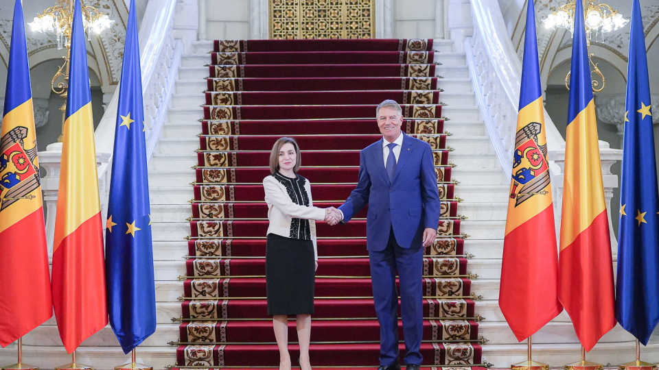 Maia Sandu și Klaus Iohannis au purtat discuții la București
