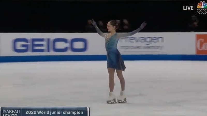VIDEO// Campioana SUA, Isabeau Levito, a câștigat primul ei titlu de patinaj artistic din SUA dansând pe Valsul lui Eugen Doga „Dulcea și tandra mea fiară”