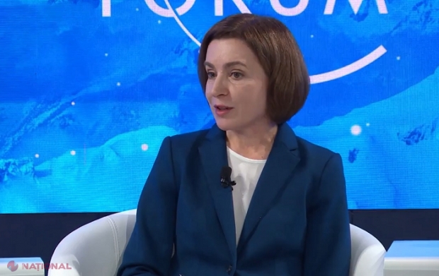 Mai Sandu, la Davos: „Moldova crede în democrație, vrea să fie parte a lumii libere, ne este greu, dar trebuie să ajutăm Ucraina să câștige acest război, altfel cu toții vom fi în pericol”