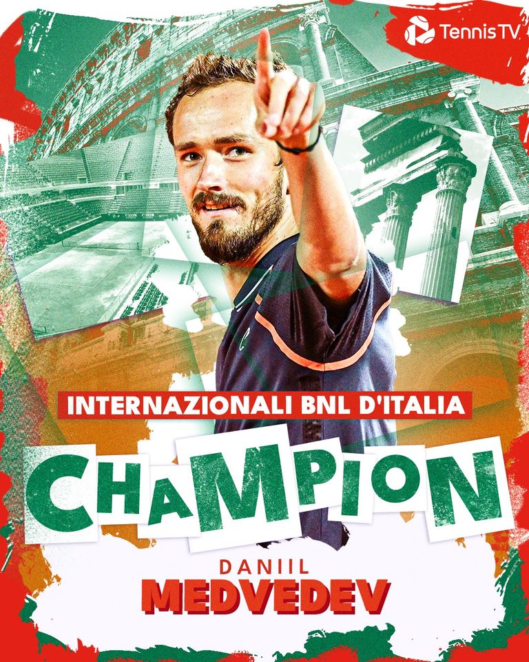 Daniil Medvedev campion la Mastersul de la Roma – Primul trofeu pe zgură din carieră pentru jucătorul rus