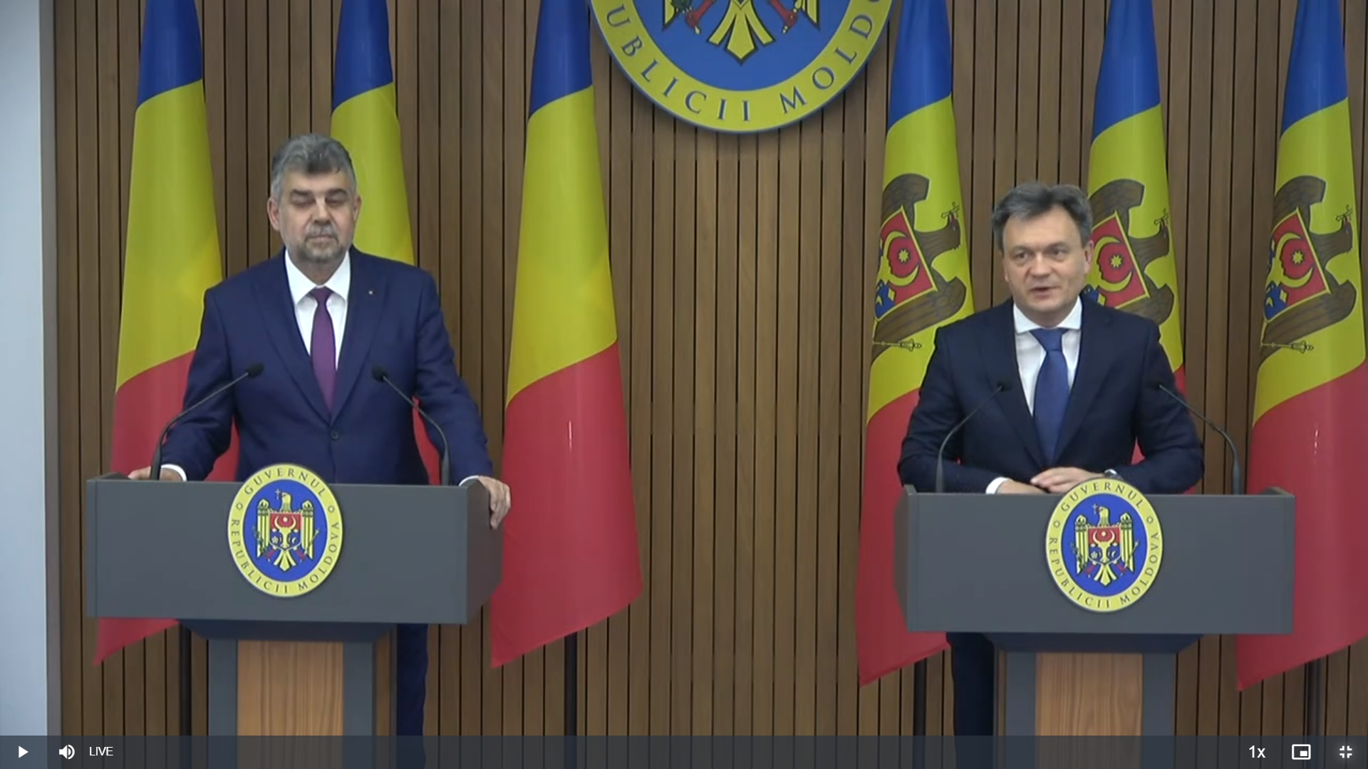 LIVE: Declarațiile de presă ale prim-ministrului Republicii Moldova, Dorin Recean, și prim-ministrului României, Marcel Ciolacu